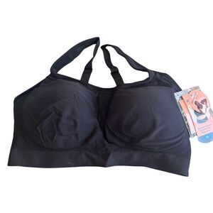 Shapermint TRUEKIND Everyday Comfort Straps Wirefree Shaper Bra Black NWT XL